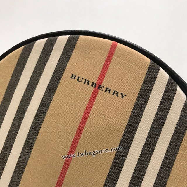 Burberry專櫃經典格紋條紋圓餅迷你包 巴寶莉圓餅最新斜背包 yxb1515